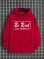 Men'S Letter Printed Hooded Sweatshirt