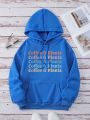 Women's 100% Polyester Hoodie With Letter Print