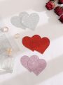 Plus 3pairs Glitter Heart Nipple Cover