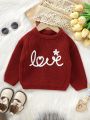 Baby Girl Letter Pattern Sweater