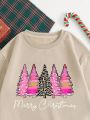 Christmas Print Thermal Lined Sweatshirt