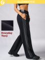 GLOWMODE Everyday Terry Line Up Wide Leg Pocket Pants Daily Lounge