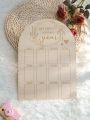 Newborn Infant Milestone Wooden Photo Frame For Monthly Growth Record