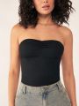 SHEIN BASICS Women'S Strapless Top