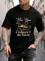 Manfinity Men'S Cruise New Year Slogan Printed T-Shirt