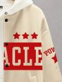 Men Letter Graphic Bomber Jacket