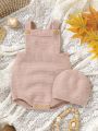 SHEIN Baby Girls Pink Sweater Bodysuit