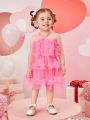 Girls' Mesh & Pleated Skirt Set, Elegant, Cute, Fashionable And Trendy