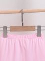 2pcs/Set Baby Girl Ruffle Trim Top And Long Pants Homewear