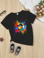 Boys (Small) Color Printed Short-Sleeved T-Shirt