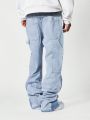 SUMWON Flare Fit Workwear Jean With Contrast Panel