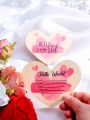 Newborn Baby Girl Valentine'S Day Love Heart Commemorative Birth Announcement Wooden Plaque