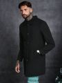 SHEIN Men Single Breasted Overcoat