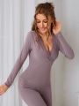 Lace Trim Thermal Underwear Set