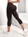 Yoga Basic Wide Waistband Phone Pocket Side Sports Leggings