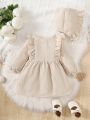 Baby's Ruffle Decorated Long Sleeve Dress