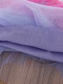 Baby Girls' Mermaid Printed Multi-layer Tulle Puff Dress
