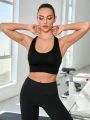 Yoga Basic Cut Out Back Sports Bra