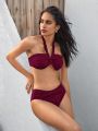 SHEIN Leisure Halter Push Up Bikini Swimsuit