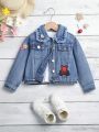 Girls' Embroidered Denim Jacket