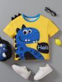 SHEIN Kids QTFun Boys' Cartoon Dinosaur Printed T-Shirt