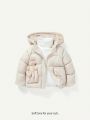 Cozy Cub Baby Girl Casual Thick Padding Teddy Bear Doll Decor Hooded Coat