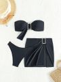 SHEIN Swim Y2GLAM 3pcs/set Separated Swimsuit