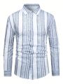 Men's Striped Printed Shirt