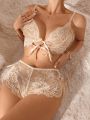 SHEIN Ladies' Sexy Lace & Strap Lingerie Set