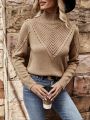 SHEIN Frenchy Women's Pure Color Turtleneck Sweater