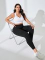 Women's Plus Size High-waisted Ninth Pants Sports Leggings