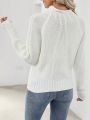 Solid Color Turtleneck Drop Shoulder Sleeve Sweater