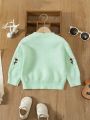 Baby Girl's Flower Embroidered Sweater Winter