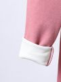 Young Girl Solid Color Fleece Lined Leggings