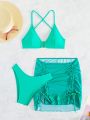 SHEIN Swim Basics 3pcs/set Separated Swimwear