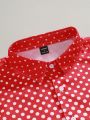 Men'S Polka Dot Print Gradient Shirt