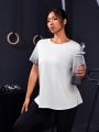 Daily&Casual Plus Size Ombre Color Short Sleeve Athletic T-Shirt