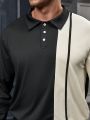 Men Plus Two Tone Polo Shirt