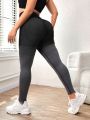 Plus Wide Waistband Sports Leggings