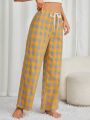 Women's Plaid Drawstring Pajama Pants