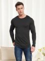 Men Solid Round Neck Lounge Tee