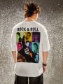 Elvis Presley X SHEIN 1pc Letter & Character Printed T-Shirt