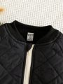 Baby Boy Zip Up Quilted Bomber Jacket