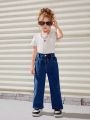 Young Girl Slant Pocket Straight Leg Jeans