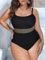 SHEIN Swim Chicsea Plus Size Women's One-piece Swimsuit