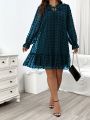 Plus Size Ruffled Hem Dress