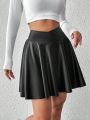 SHEIN Essnce Wrap Waist Skorts With Mobile Phone Pocket