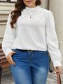 SHEIN Frenchy Plus Size Women's Bubble Sleeve Shirt