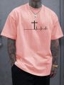 Manfinity LEGND Men's Short Sleeve T-Shirt With Cross Print