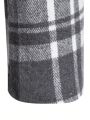 Manfinity Men's Plaid Woolen Coat